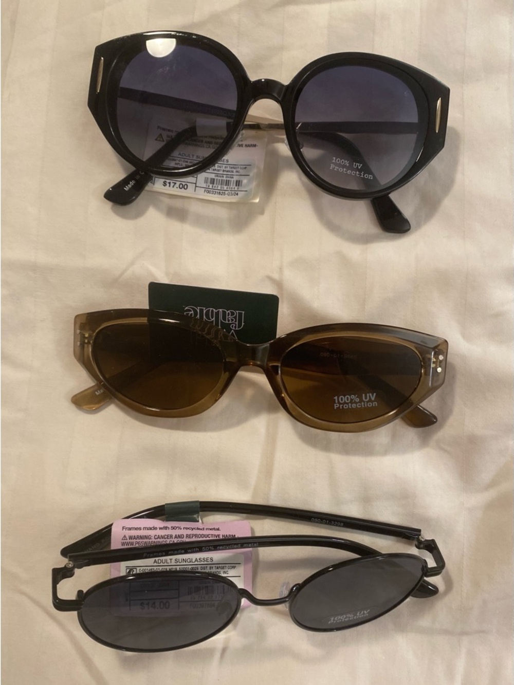 Target Women's Sunglasses Trio - Black, Brown, Gray Lenses